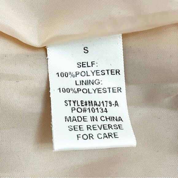 NWT Ampersand Avenue Pink Herringbone Full Zip Bomber Jacket Coat Size Small NEW - Picture 10 of 12